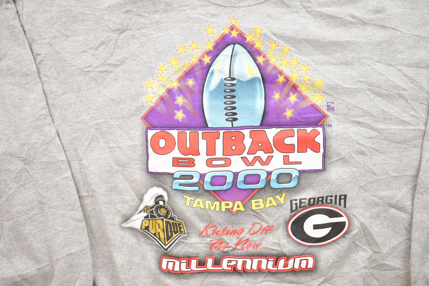 Vintage 2000 NCAA Outback Bowl Collegiate Crewneck / Embroidered / NCAA Sweatshirt / Sportswear / Americana / 2000's Purdue / 2000's Georgia