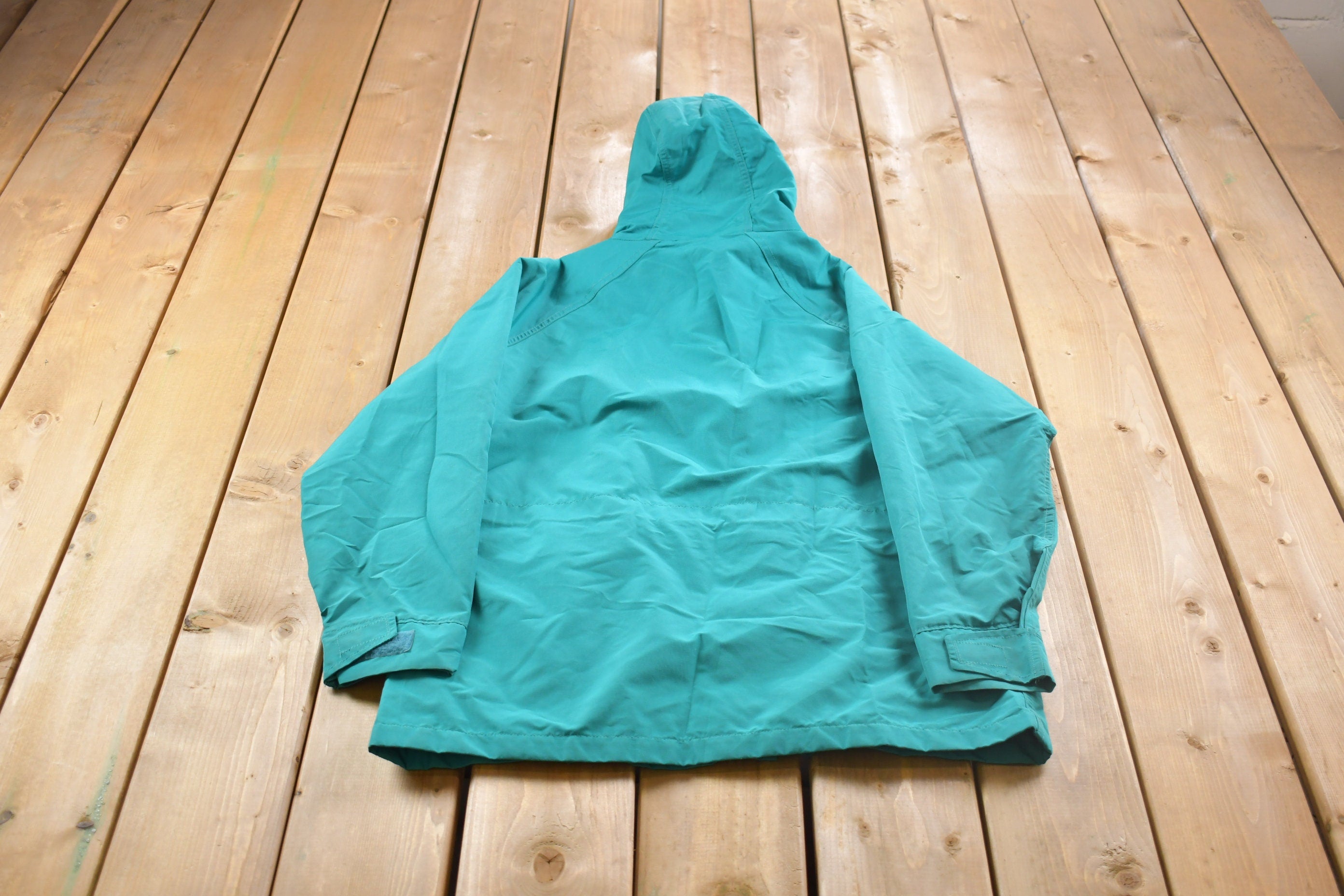 Vintage 1980s Woolrich Womens Blanket Lined Hooded Jacket