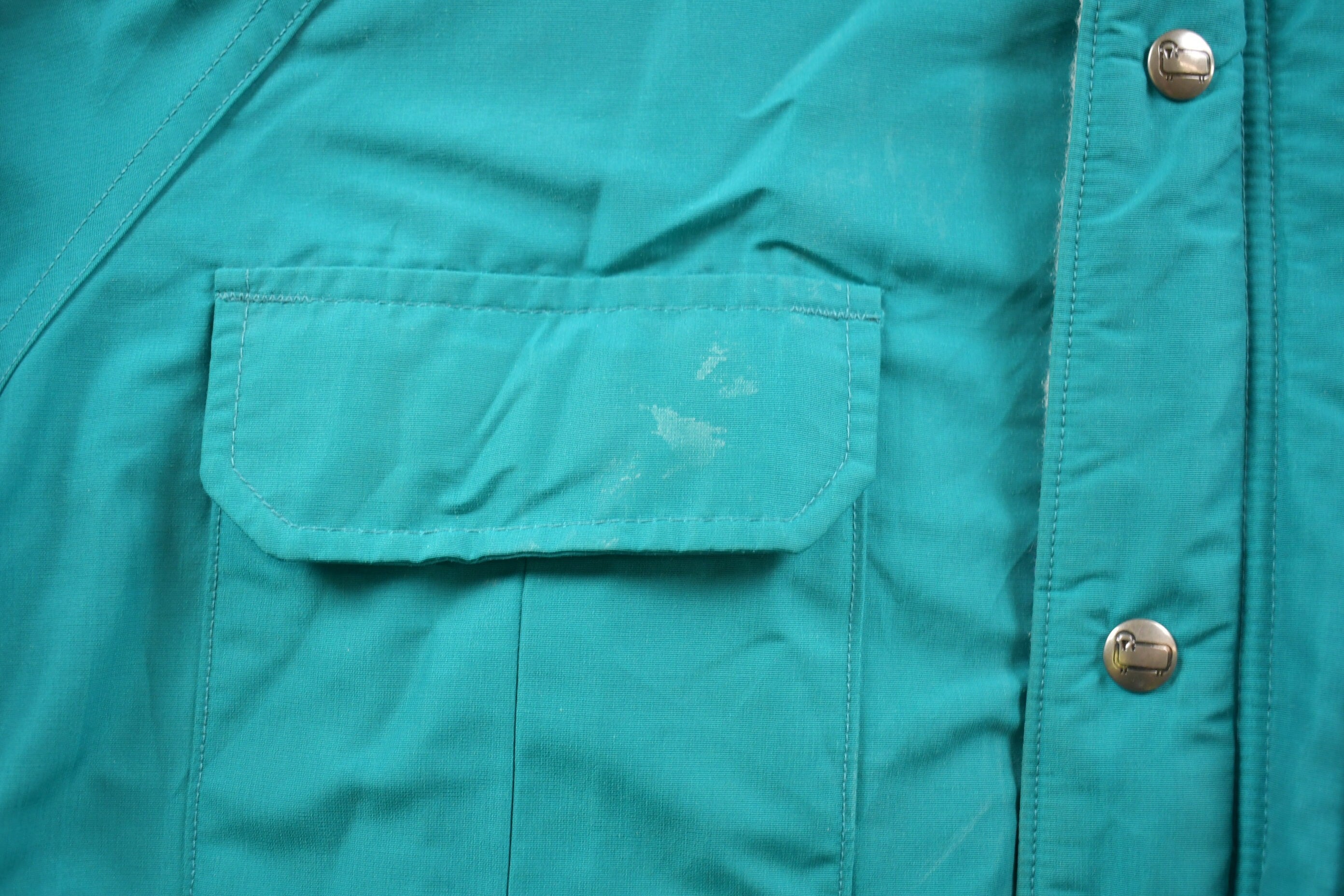 Vintage 1980s Woolrich Womens Blanket Lined Hooded Jacket