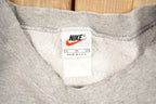 Vintage 1990s Nike Heather Grey Mini Swoosh Crewneck Sweatshirt