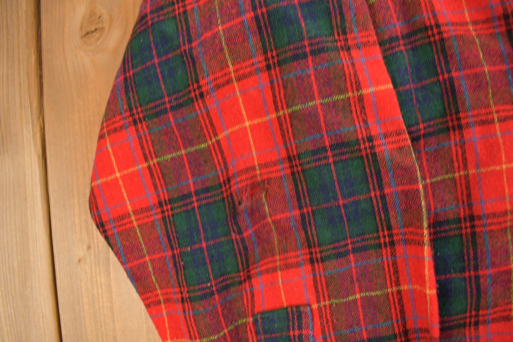 Vintage 1980s Woolrich Buffalo Plaid Flannel Button Up Shirt