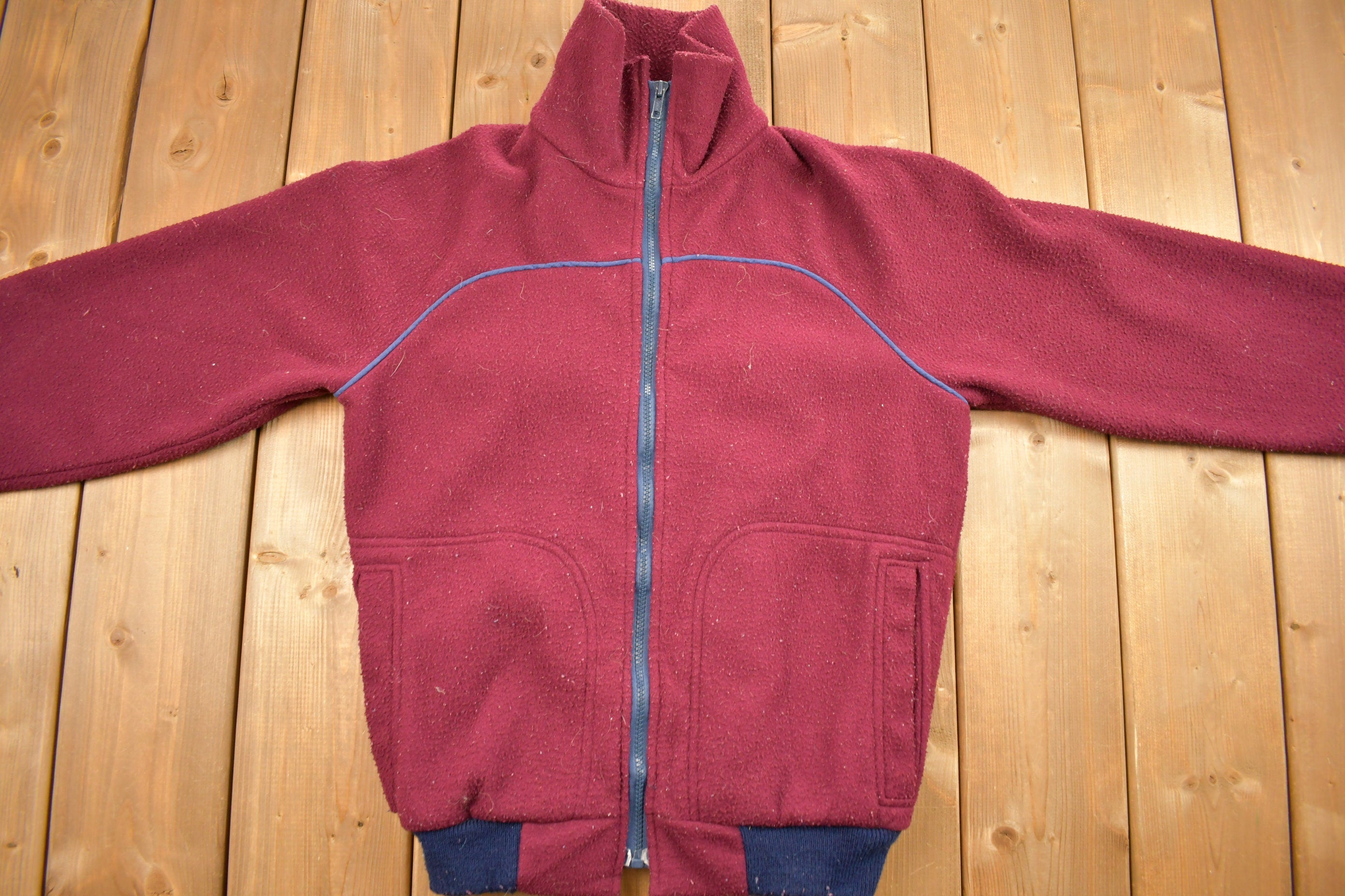 Vintage 1980s Woolrich Fleece Zip Up Sweater