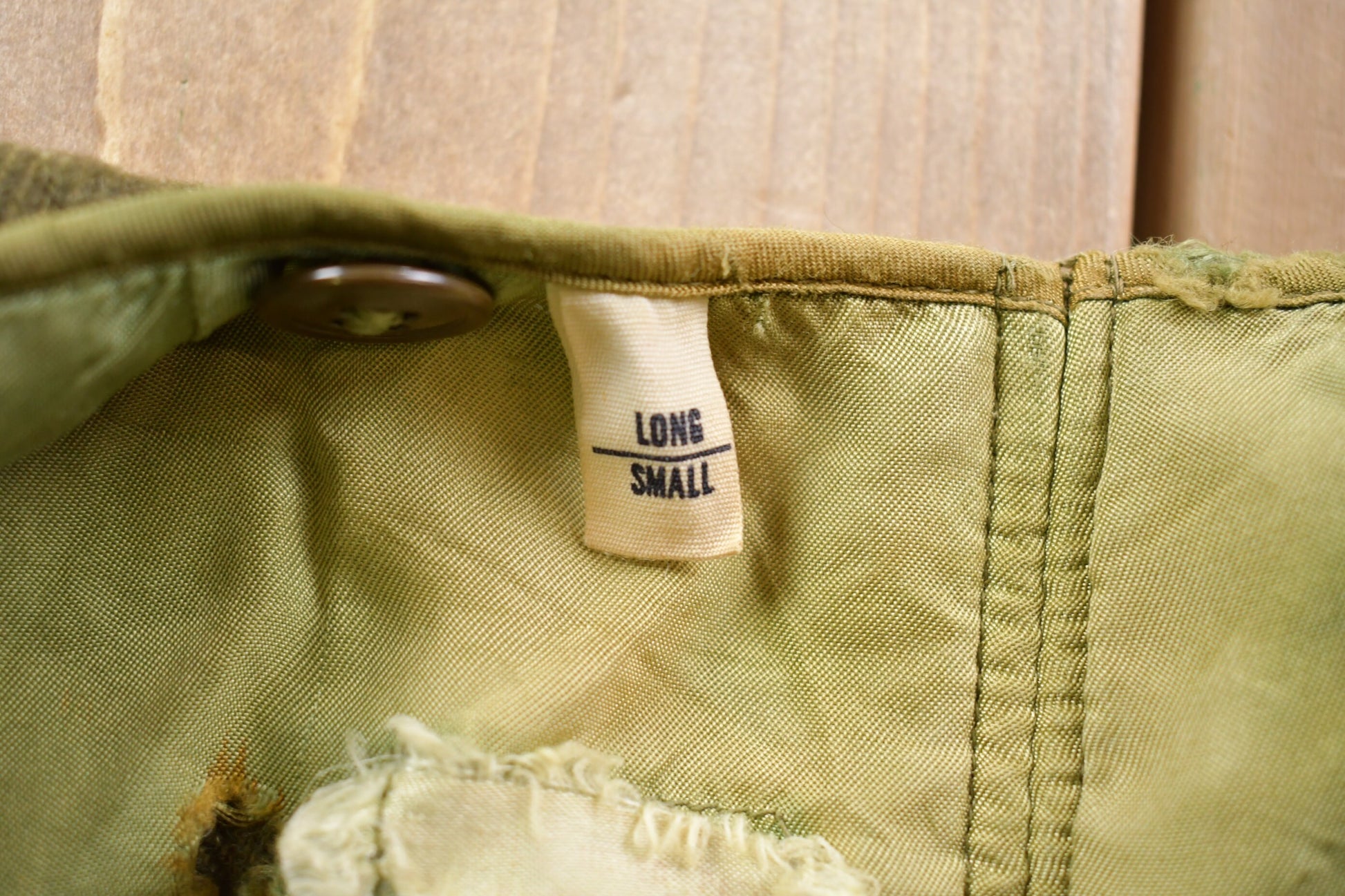 Vintage 1950s US Military Wool Button Up Liner