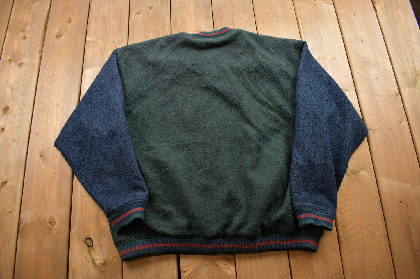 Vintage 1990s Bugle Boy Fleece Varsity Sweater / Outdoorsman / 90s Sweater / Streetwear / 90s Bugle Boy / Fleece Zip up / Fleece Jacket