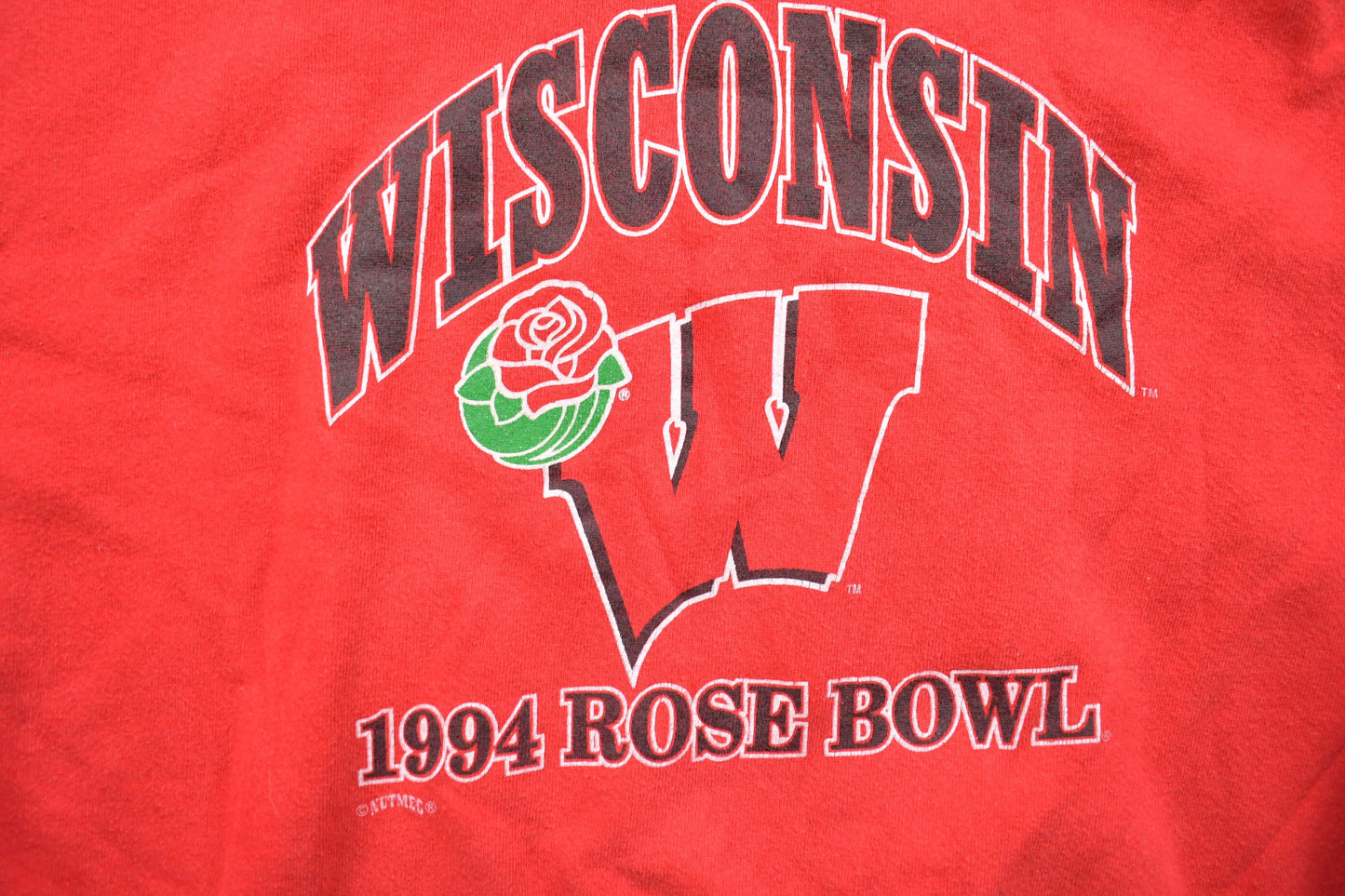 Vintage 1994 Rose Bowl University Of Wisconsin Collegiate Hoodie / Embroidered / NCAA Sweatshirt / Sportswear / Americana / 90s Wisconsin