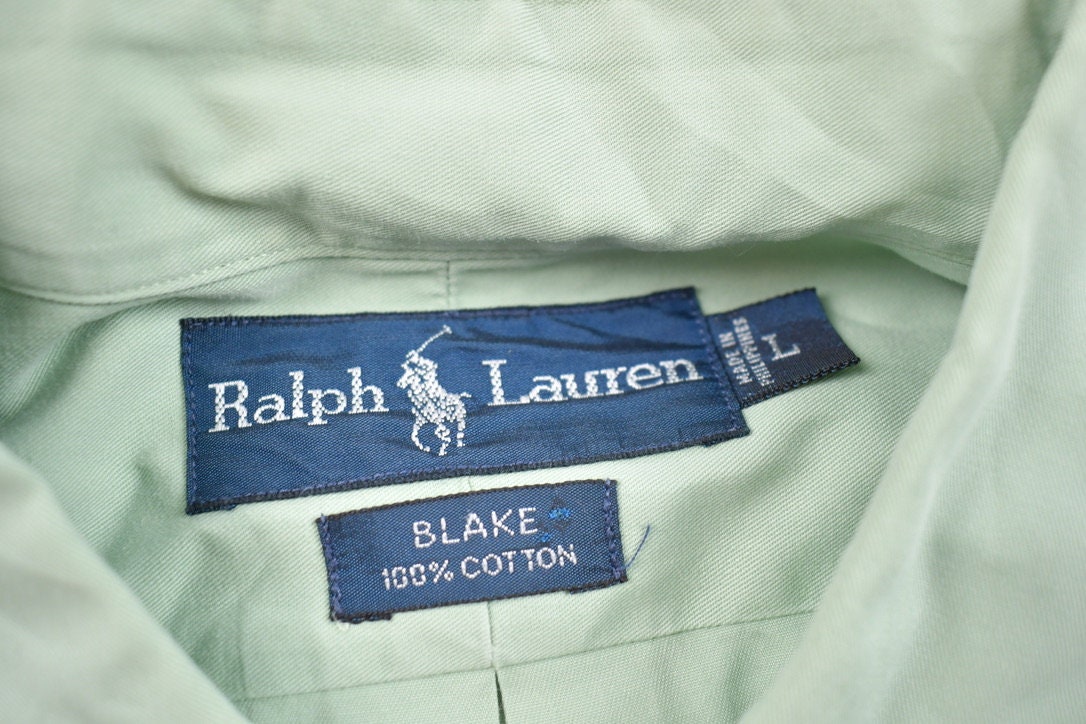 Vintage 1990s Ralph Lauren Polo Blank Button Up Shirt / 1990s Button Up / Vintage Polo / Basic Button Up / Ralph Lauren Vintage / 90s Polo