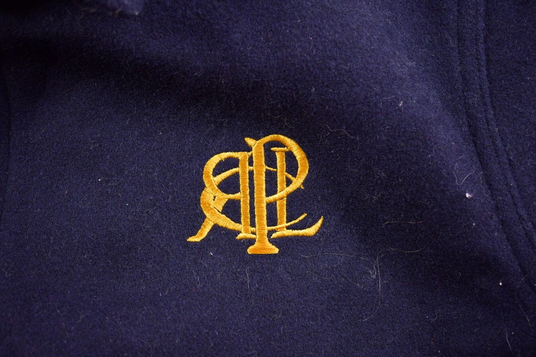 Vintage 1990s Dala Sport Chenille Blue & Yellow Reversible Varsity Jacket