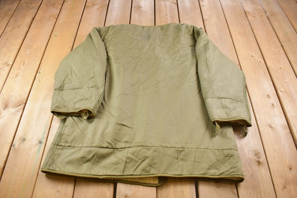 Vintage 1953 US Army Diamond Quilt Military Jacket Lining
