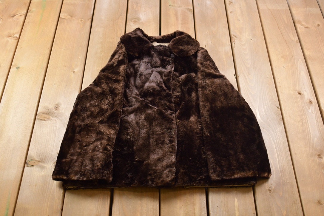 Vintage 1970's The Halle Bros Co. Brown Sheared Beaver Fur Coat