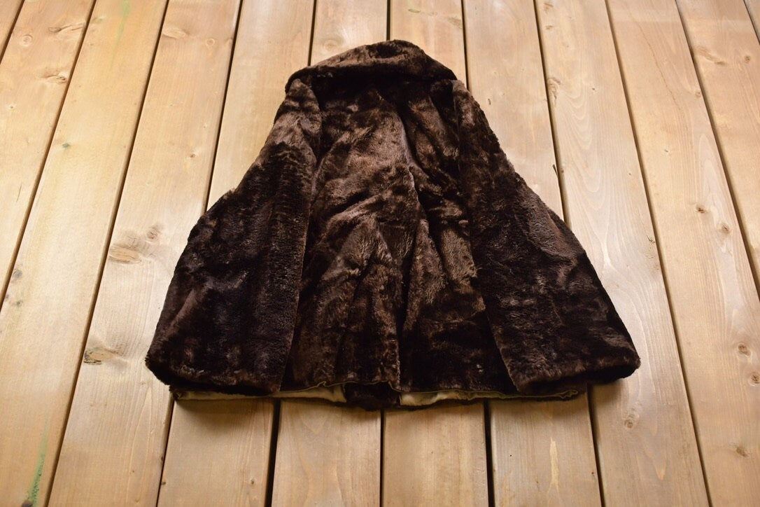 Vintage 1970's The Halle Bros Co. Brown Sheared Beaver Fur Coat