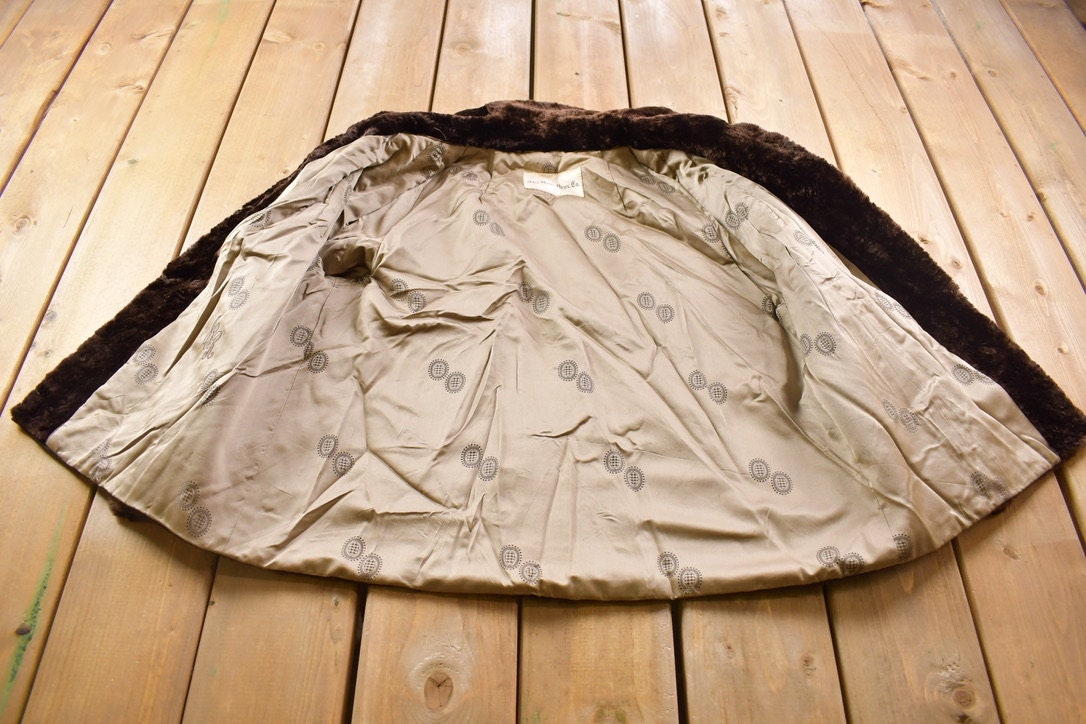 Vintage 1970's The Halle Bros Co. Brown Sheared Beaver Fur Coat