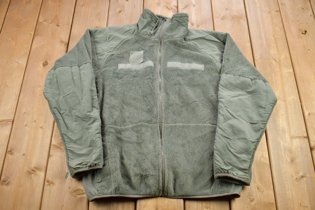 Vintage 1990s Official US Army Issue Zip Up Fleece Sweater