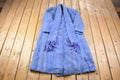 Vintage 1970s 100% Blue Mohair Overcoat With Scarf
