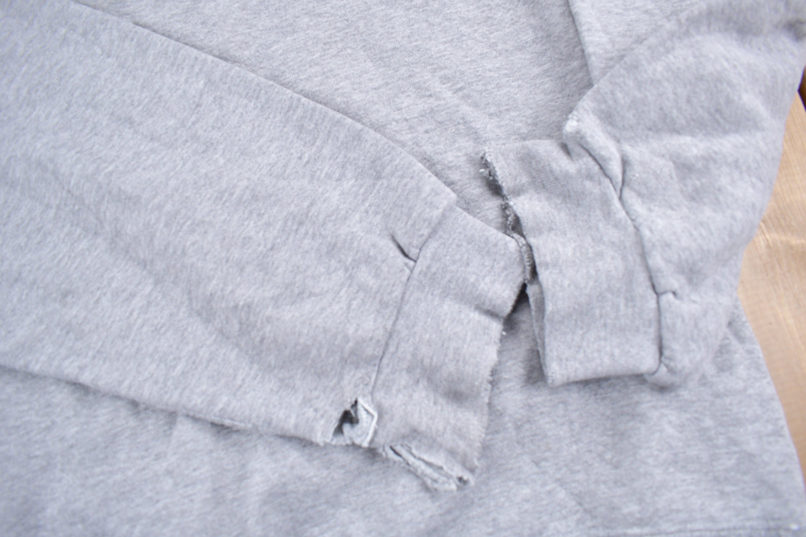 Vintage 1990s Nike Heather Grey Mini Swoosh Crewneck Sweatshirt