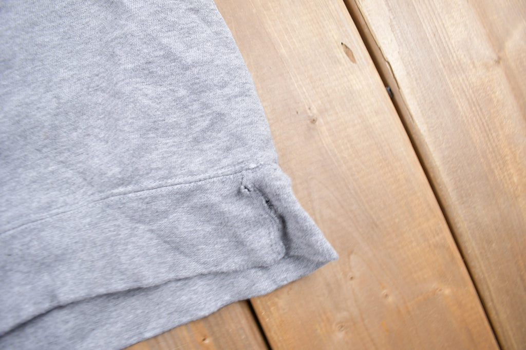 Vintage 1990s Nike Heather Grey Mini Swoosh Crewneck Sweatshirt