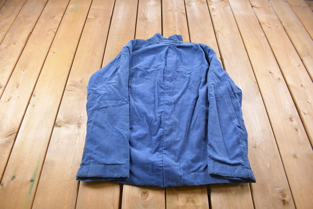 Vintage 1990'S Blue Cordarouy Jacket