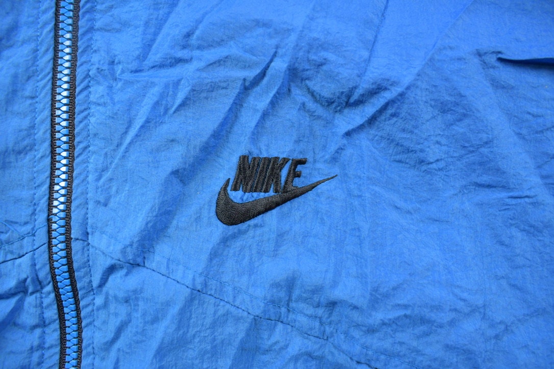 Vintage 1990s Nike Grey Tag Color Block Windbreaker Jacket
