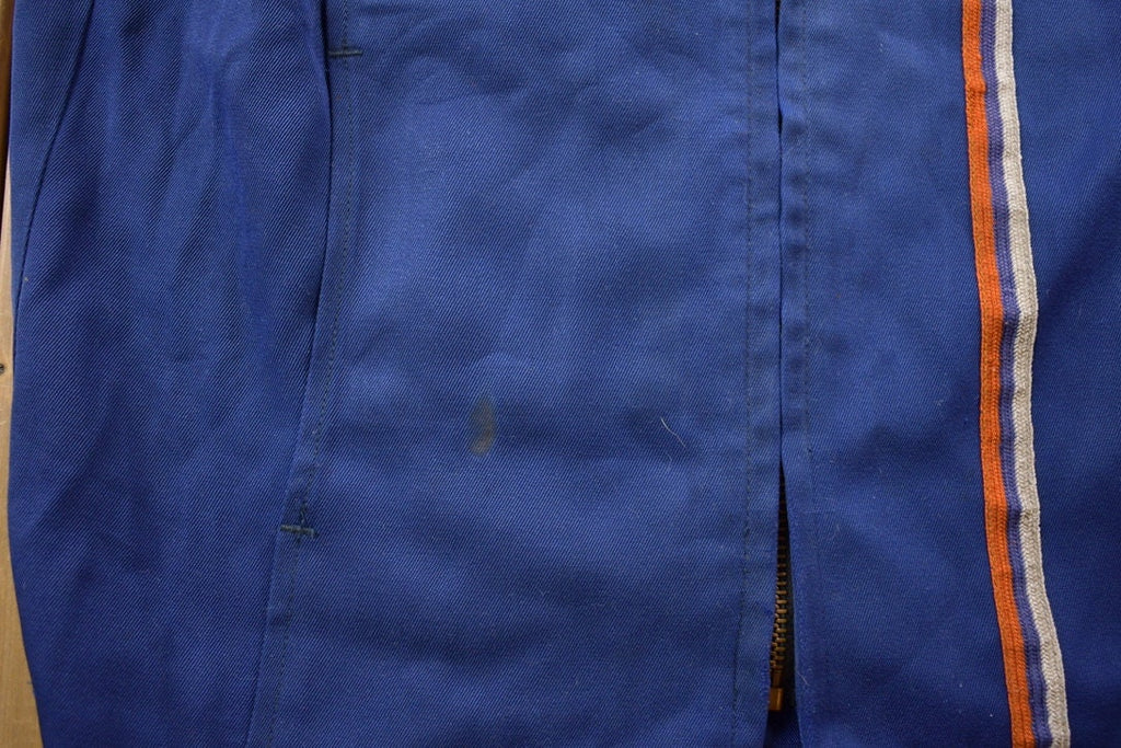 Vintage 1970s Unilog Embrodiered Gulf Zip Up Light Jacket