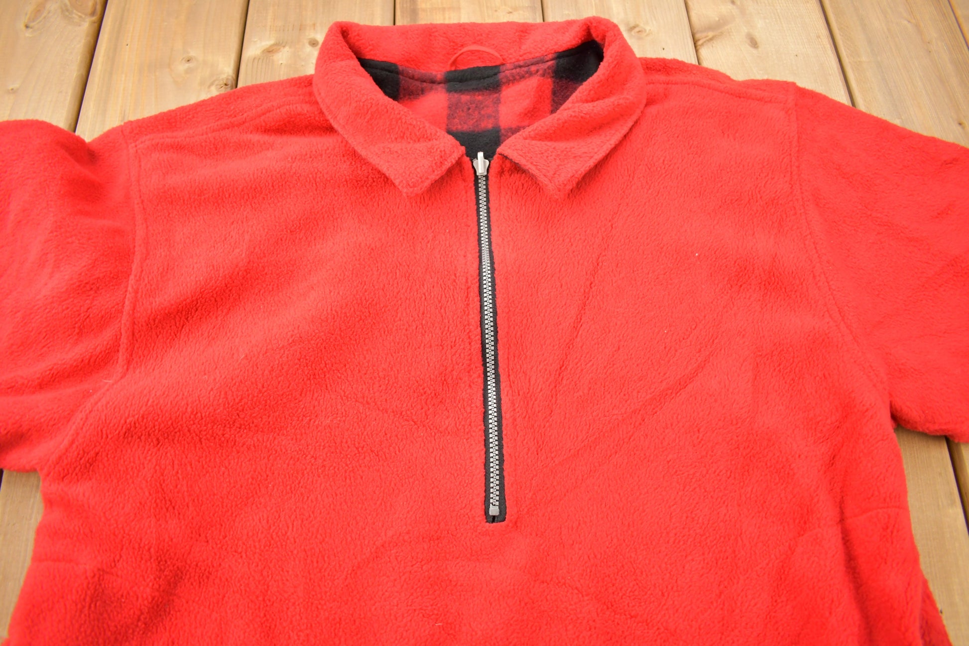 Vintage 1990s Marlboro Unlimited Reversible Quarter Zip Fleece Sweater