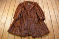 Vintage 1960s Evans Full Length Chestnut Mink Fur Coat Made In USA