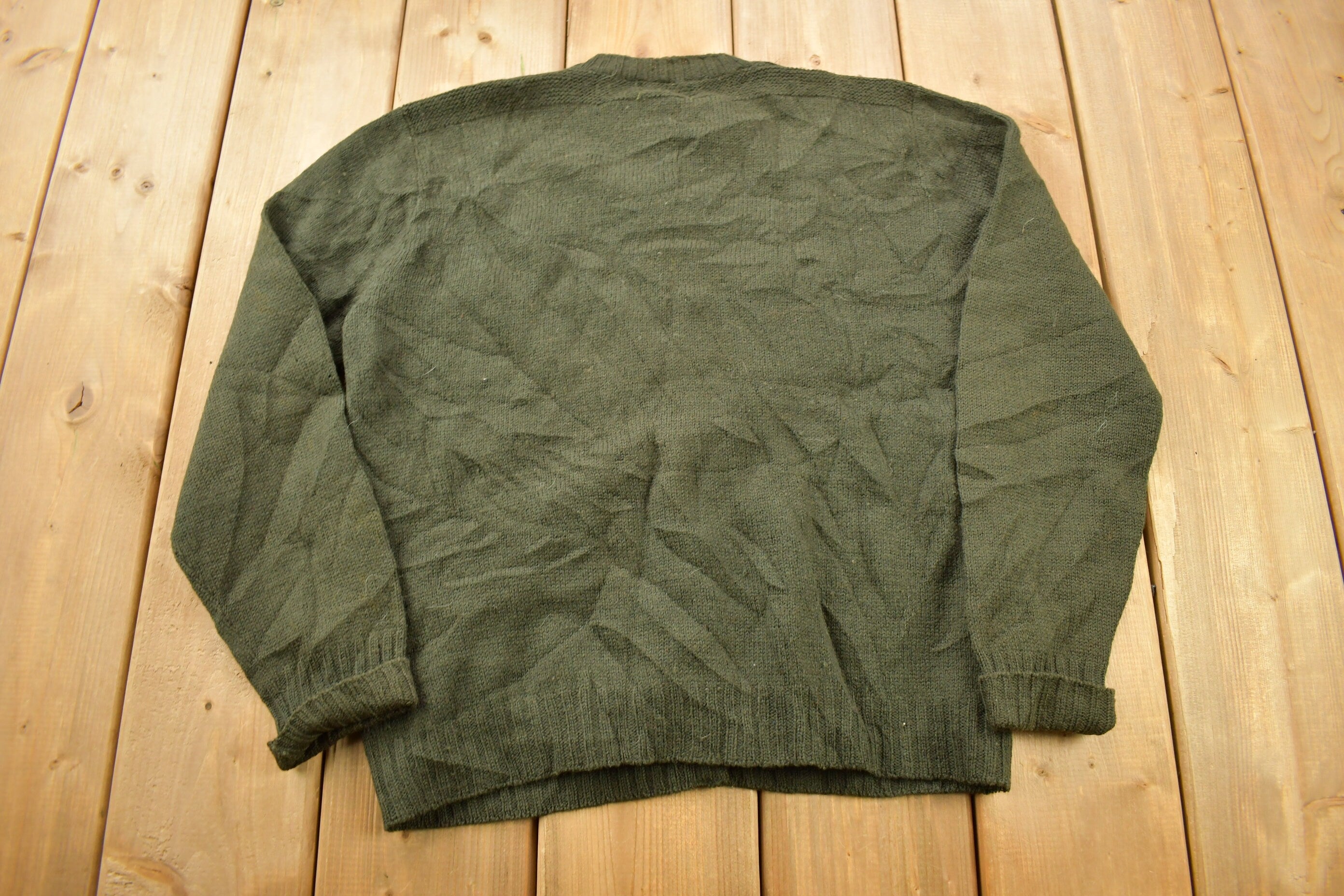 Vintage 1950s Mac Henry Corp Embroidered Collegiate Cardigan Sweater