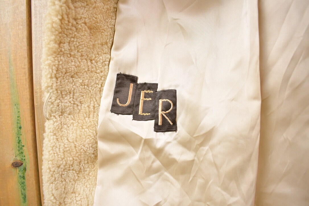 Vintage 1970's Wool Coyote  Fur Collared Coat