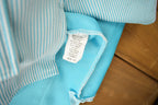 Vintage 1960s Women's Striped Polo Shirt & Skirt Set Size 10