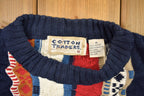 Vintage 1990s 3D Cable Knit Cotton Traders Sweater