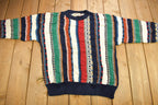 Vintage 1990s 3D Cable Knit Cotton Traders Sweater