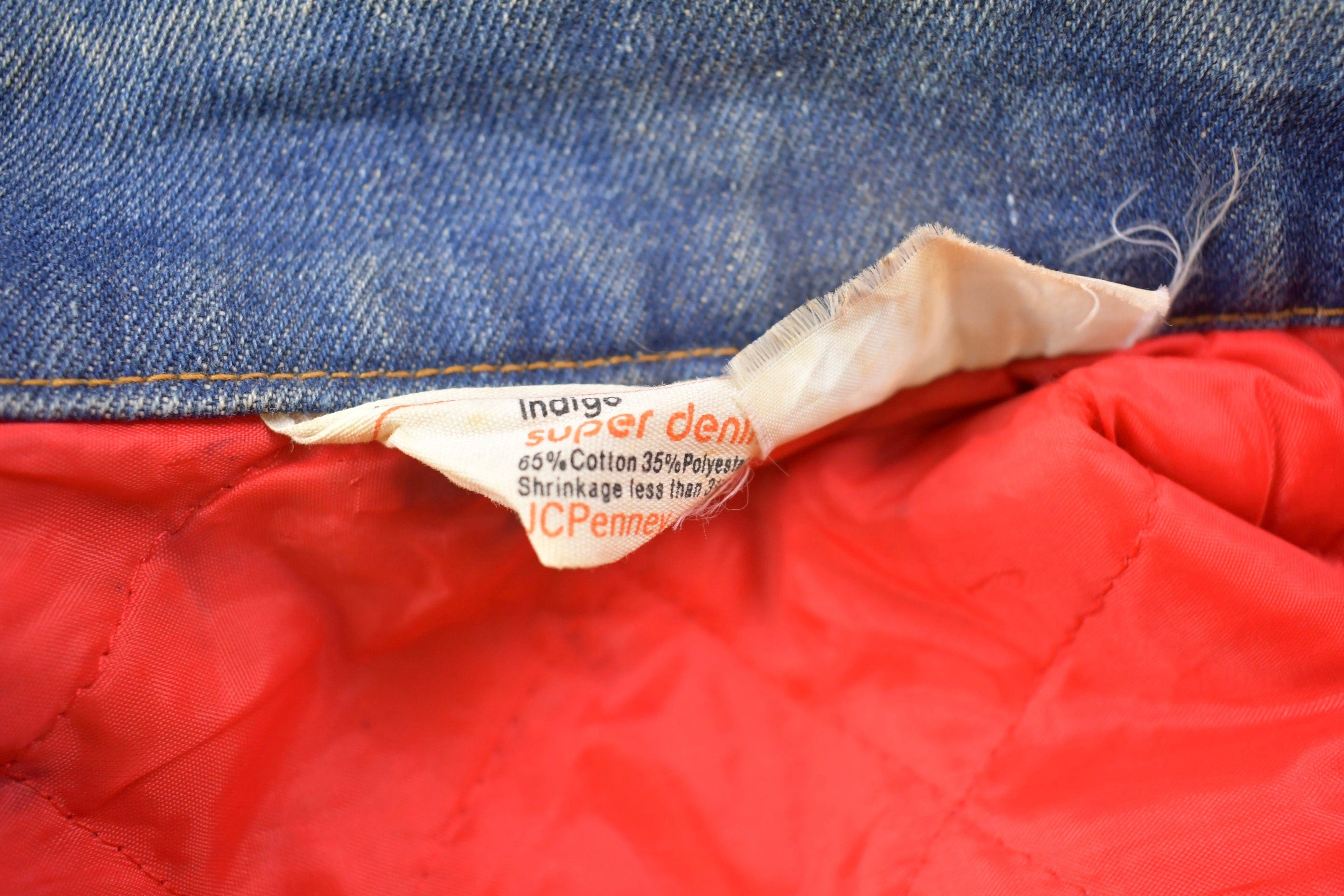Vintage 1970s JC Penny Indigo Button Up Jean Jacket