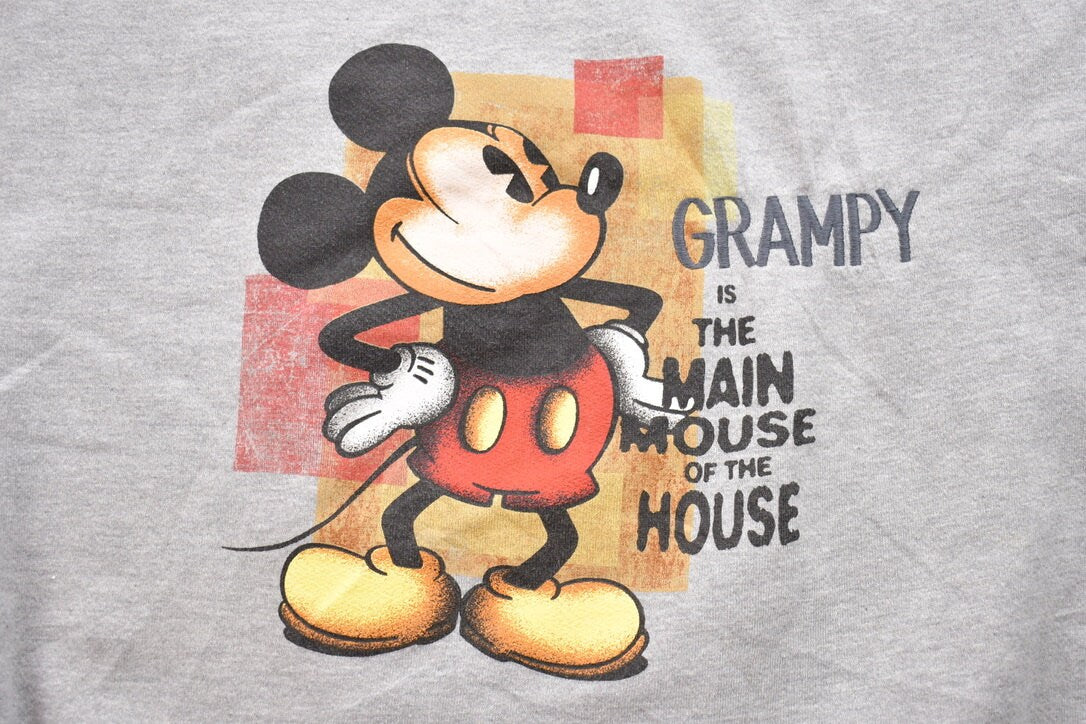 Vintage 1990s Mickey Mouse Disney Grandpa Crewneck / Vintage Sweatshirt / Vintage Disney / Mickey / Embroidered / Vintage Grandpa Sweater