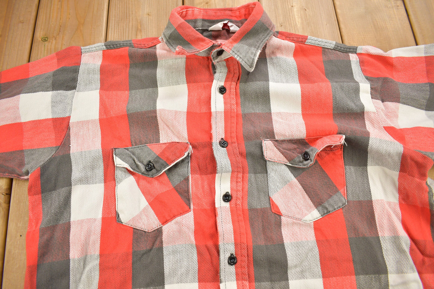 Vintage 1980s Frost Proof Button Up Shirt / Outdoorsman / Vintage Flannel / Red Button Up / Vintage Blank Button Up / 1980s