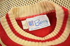 Vintage 1960s Barry Collegiate Knitted Crewneck Sweater