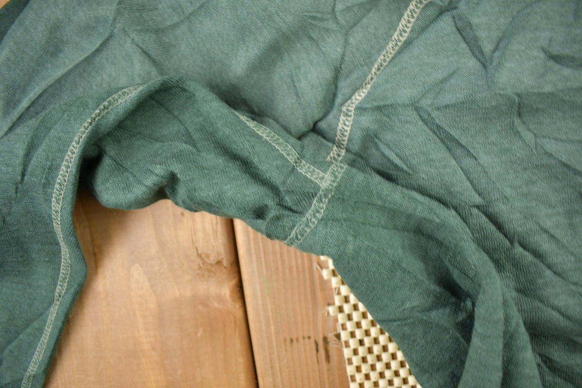 Vintage 1960s Blank Faded Forest Green Crewneck Sweatshirt