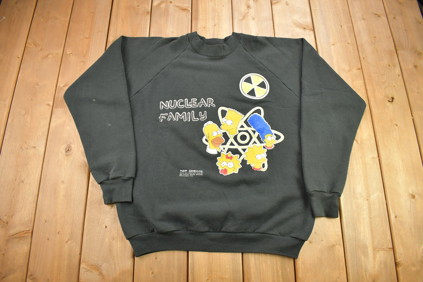 Vintage 1990 The Simpsons Nuclear Family Graphic Crewneck Sweatshirt / 90s Crewneck / Made In USA / Streetwear