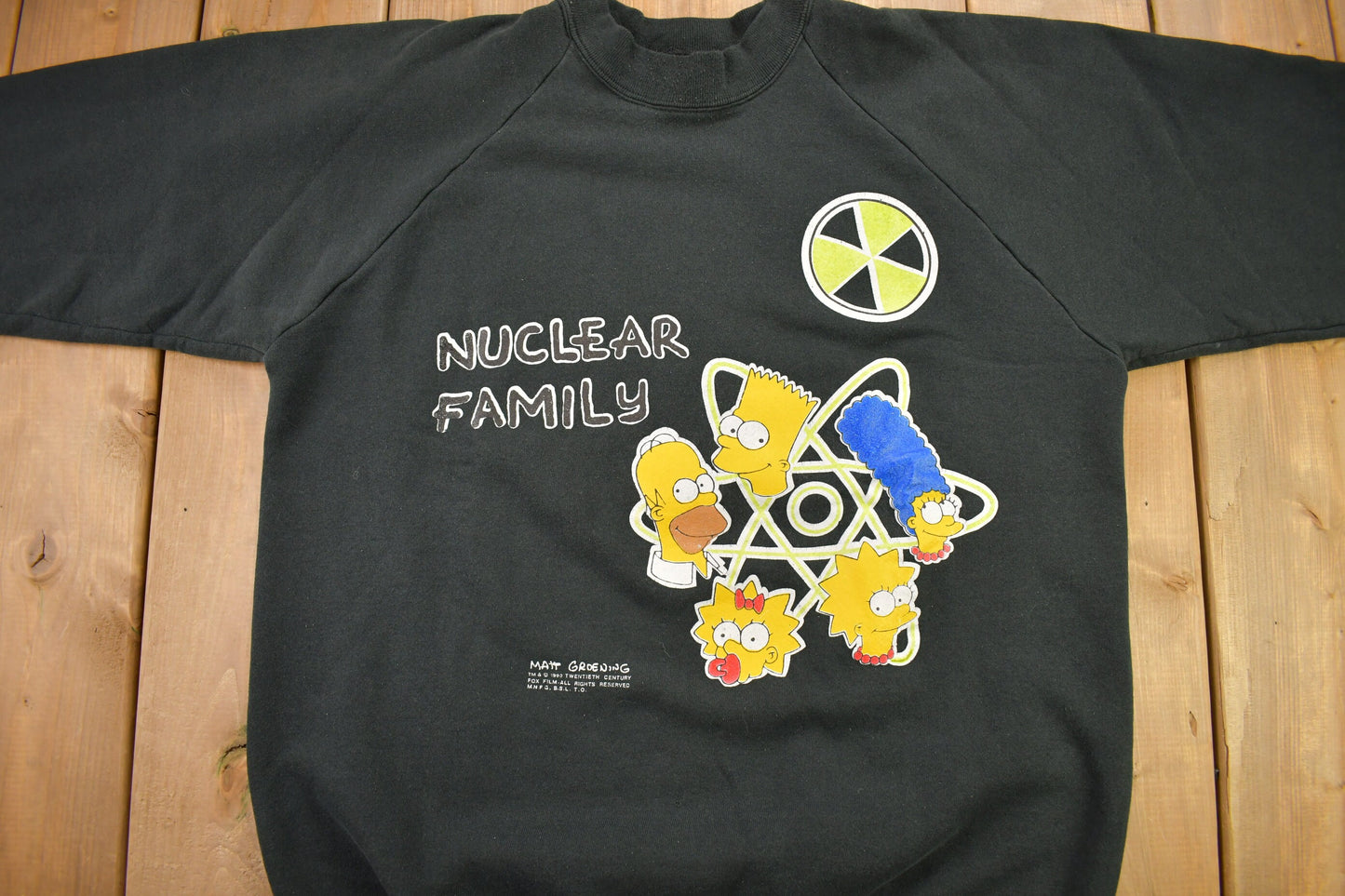 Vintage 1990 The Simpsons Nuclear Family Graphic Crewneck Sweatshirt / 90s Crewneck / Made In USA / Streetwear