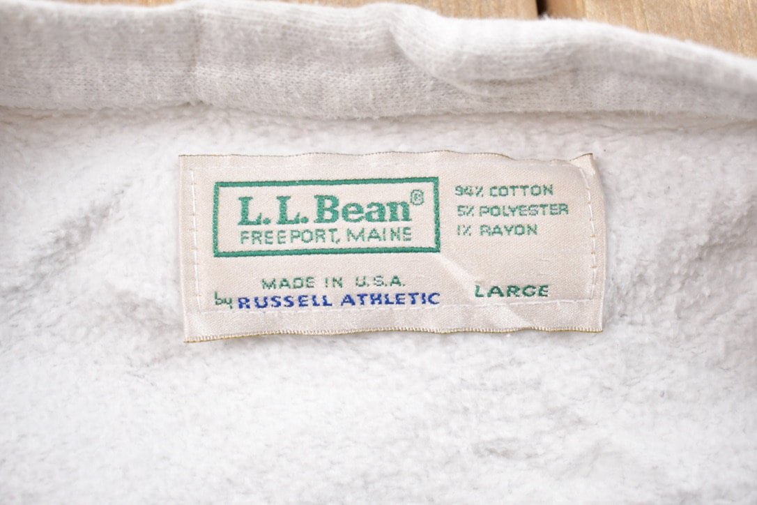 Vintage 1990s LL Bean Russel Athletic Cardigan Sweater / Vintage Cardigan / Button Up / Blank Cardigan / Embroidered / Made In USA / LL Bean