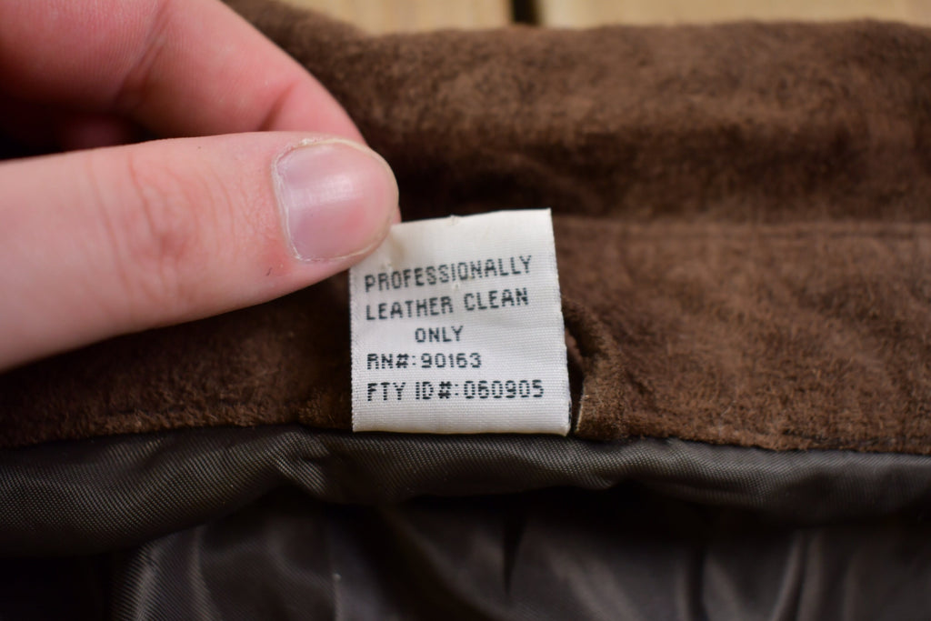 Vintage 1990s Leather Button Up Jacket