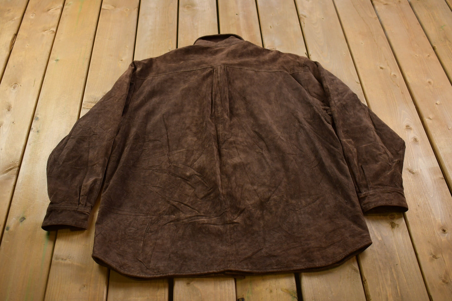 Vintage 1990s Leather Button Up Jacket / Fall Outerwear / Leather Coat / Winter Outerwear / Streetwear Fashion / Suede Jacket