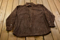 Vintage 1990s Leather Button Up Jacket