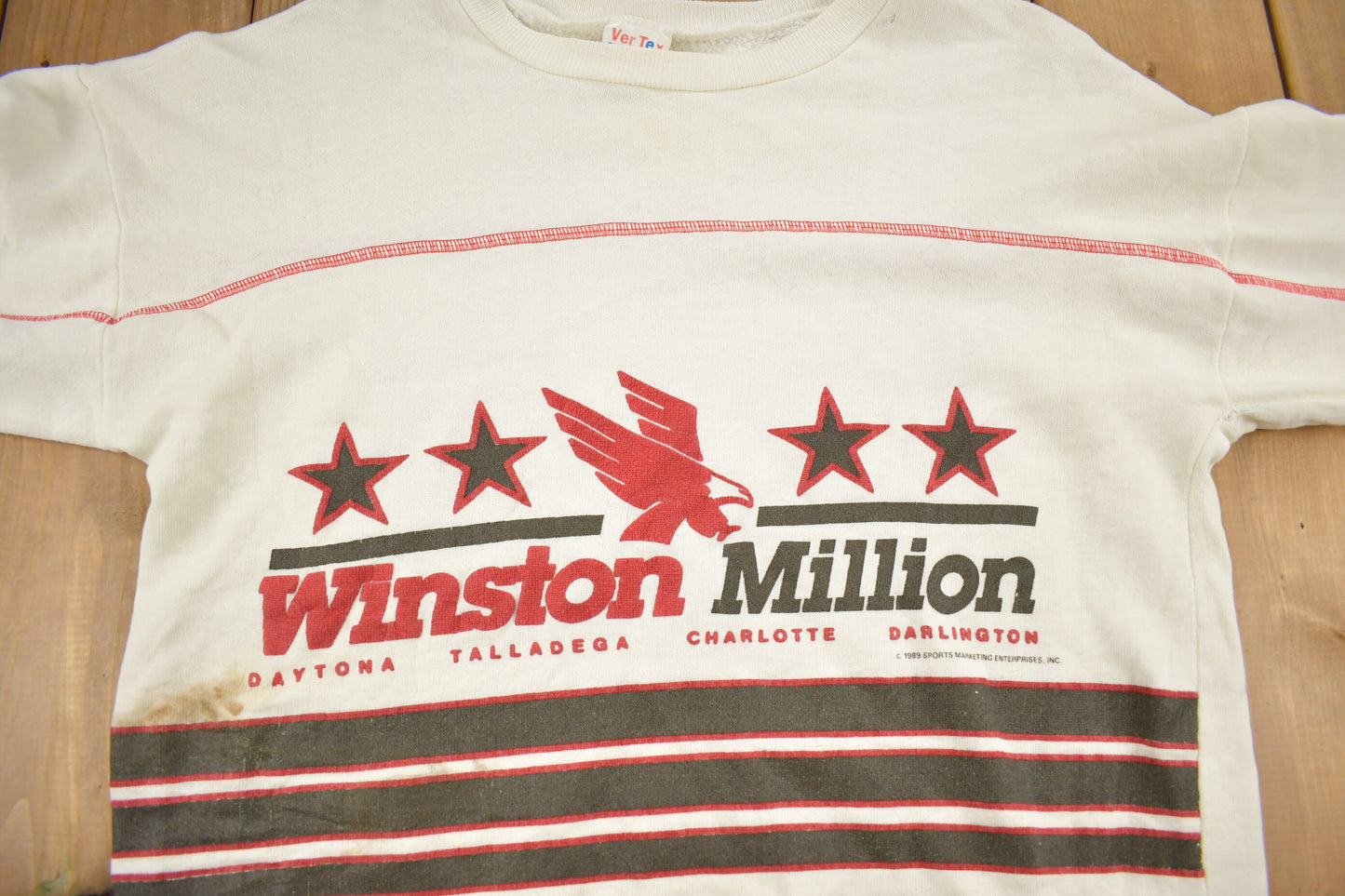 Vintage 1989 Winston Million Graphic Crewneck Sweatshirt / 80s Crewneck / Souvenir / Made In USA / Streetwear / Racing Sweater