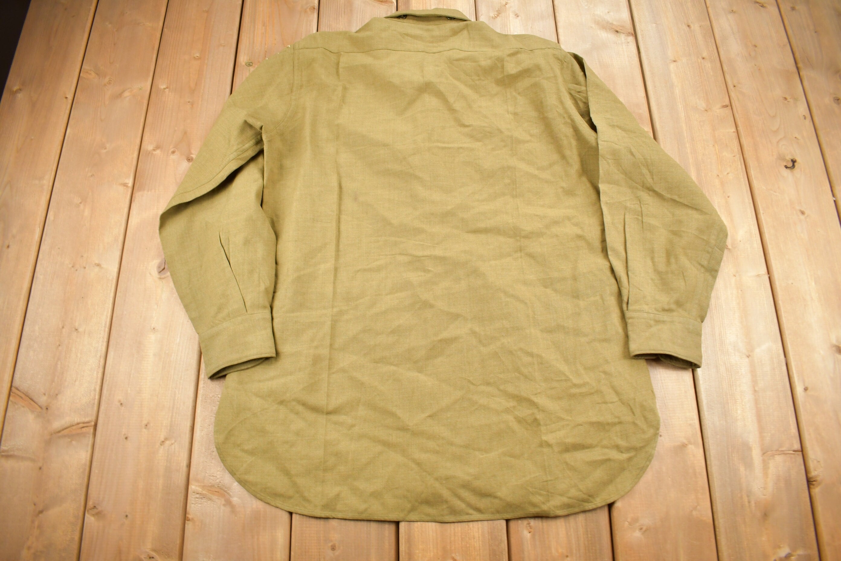 Vintage 1940s British Military Button Up Shirt