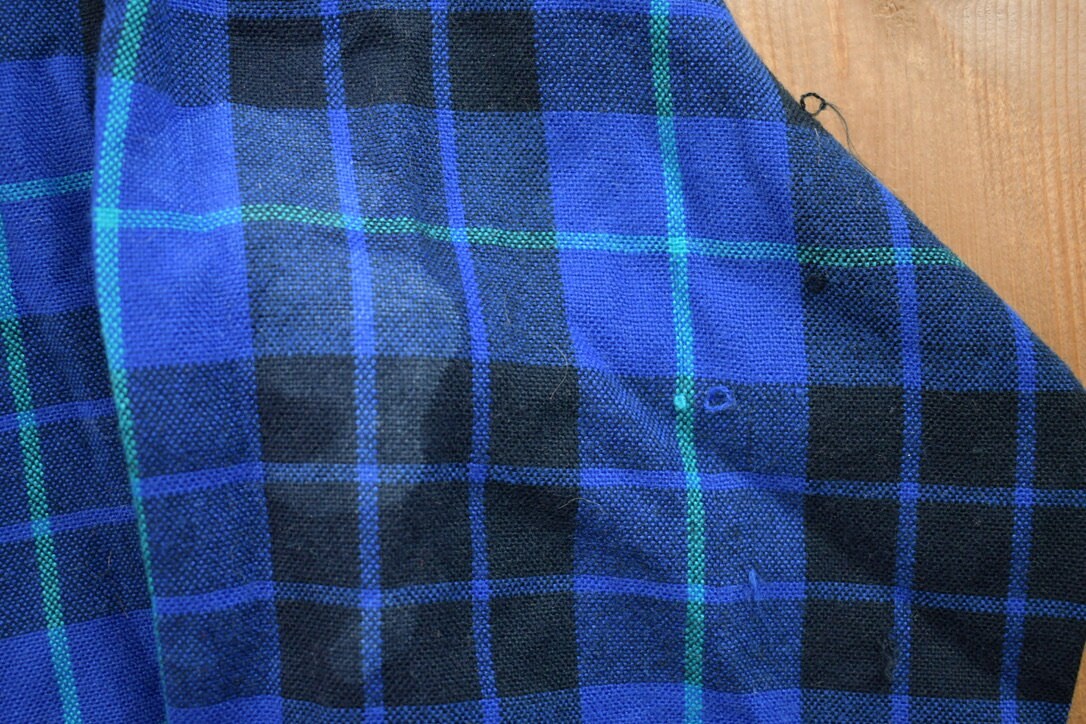 Vintage 1990s Blair Plaid Flannel Button Up Shirt / 1990s Button Up / Vintage Flannel / Plaid Shirt / Button Down / Vintage Blair