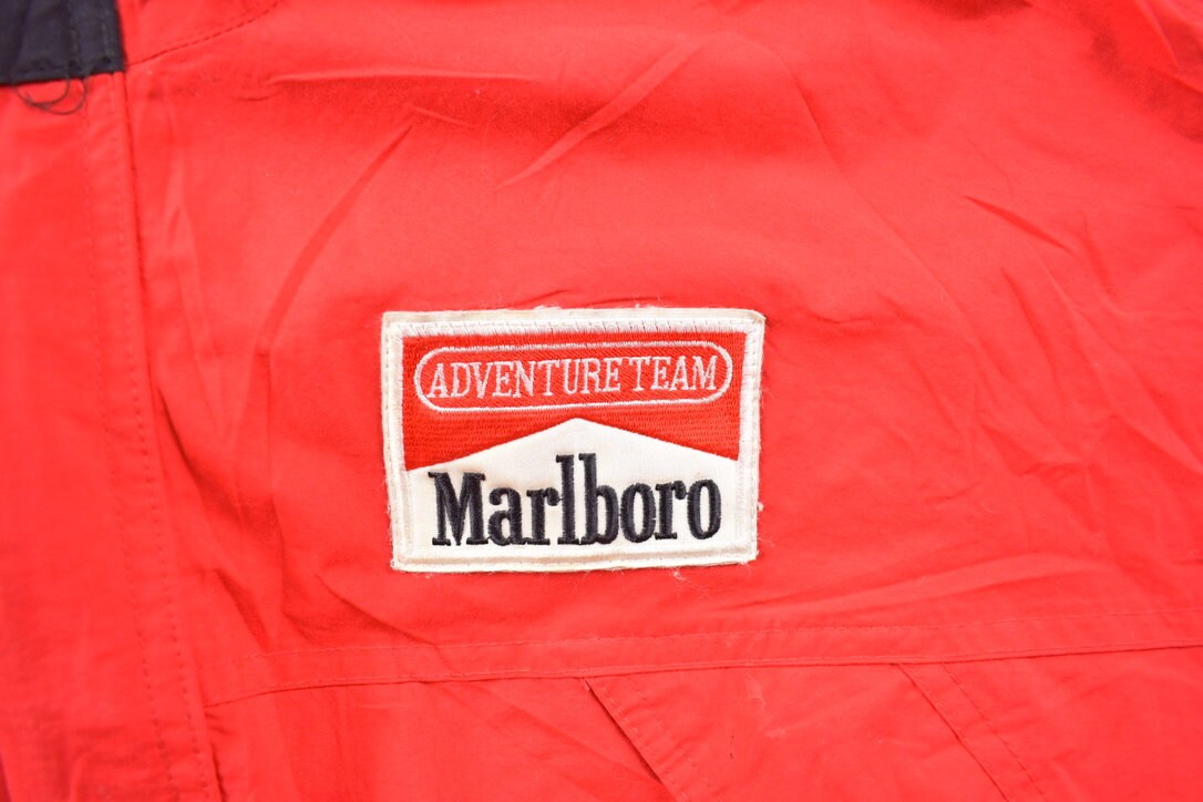 Vintage 1990s Marlboro Mesh Lined Windbreaker Jacket
