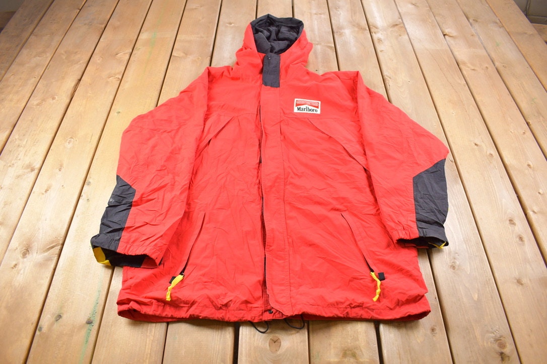 Vintage 1990s Marlboro Mesh Lined Windbreaker Jacket