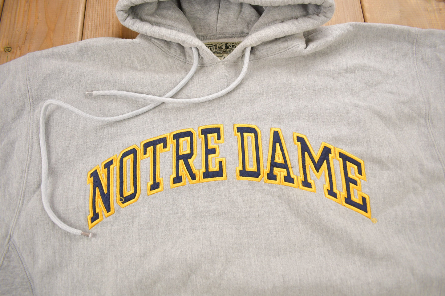 Vintage 1990s University of Notre Dame Collegiate Hoodie / NCAA Sweatshirt / Americana / Sportswear / Heavy Weight