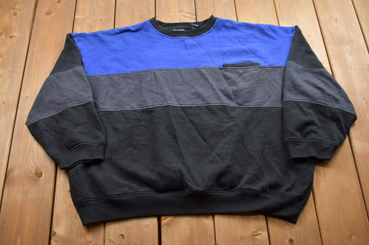 Vintage 1990s Members Only Color Block Crewneck Sweatshirt / 90s Crewneck / Essential / Streetwear / 90s Blank / Vintage Members Only