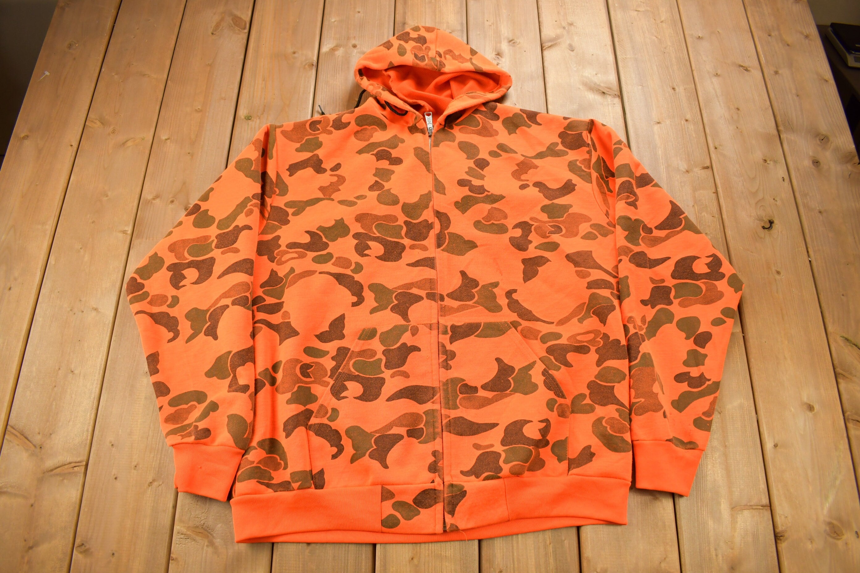 Orange graphic online hoodie