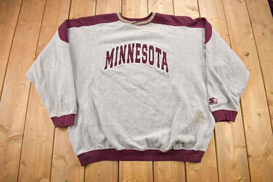 Vintage 90's University of Minnesota Collegiate Starter Sweater / Embroidered / NCAA / Sportswear / Vintage Starter Brand