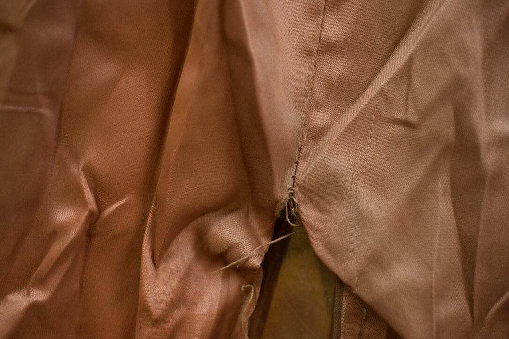 Vintage 1960s Fur Collar Leather Overcoat